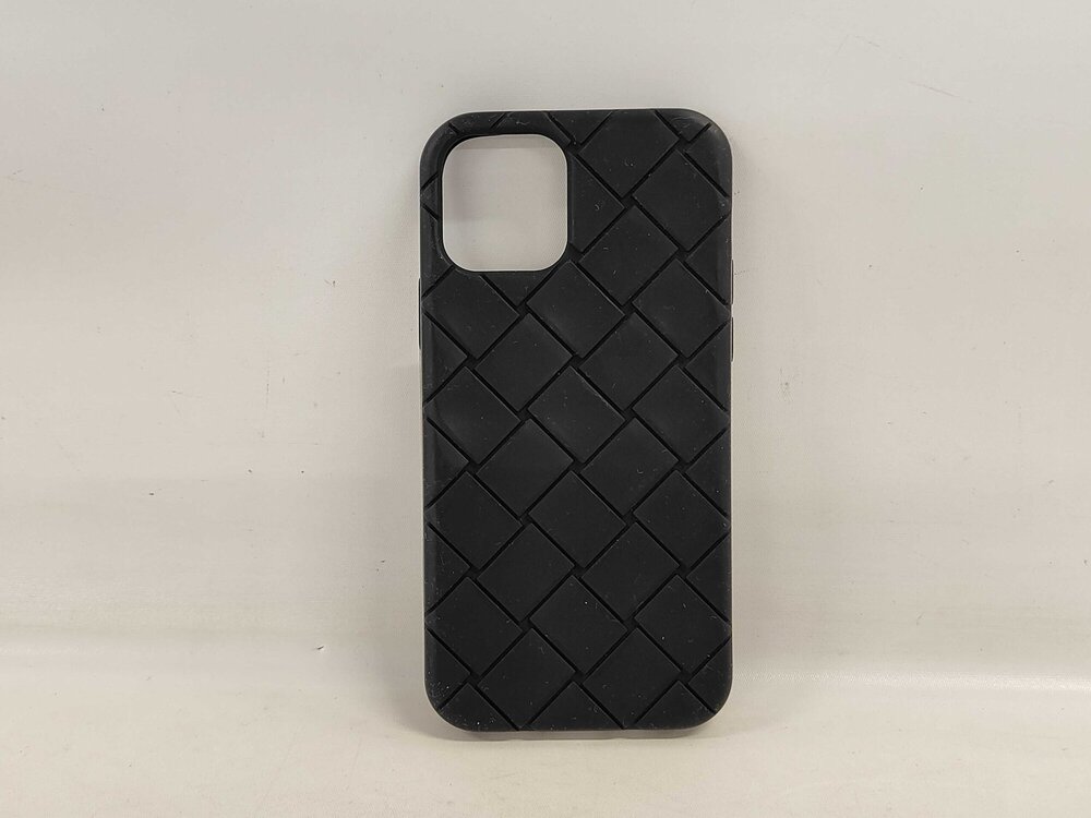 Bottega Veneta Intrecciato Silicone iPhone 12 / 12 Pro Case – Nero Black